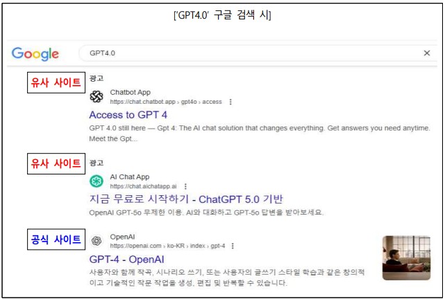 “ChatGPT인 줄 알았는데 가짜였다”…생성형 AI 유사 사이트 피해 확산