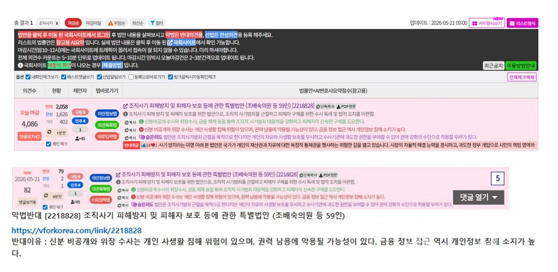 '조직적 동원인가 시민 참여인가'...입법예고 의견, 숫자만 믿어도 될까?