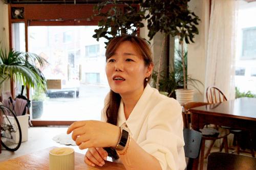 위즈경제와 인터뷰를 진행하는 안상미 전세사기·깡통전세 피해자 전국대책위 공동위원장(사진=위즈경제)