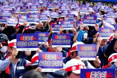 1일 인천공항에서 전국공항노동자연대와 노동조합이 전면파업에 나섰다. (사진=전국공항노동자연대)