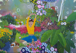 A happy day, 181.8x259.1cm, Oil on canvas, 2022. 이존립 작가(이미지=세종대학교)