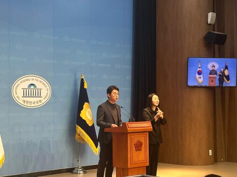 14일 국회에서 진행된 崔 대행 명태균 특검법 거부권 행사 관련 브리핑 진행(사진=위즈경제)