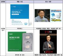 AI 생성 전문가 영상 등 활용 위반제품 부당광고(이미지=식약처)