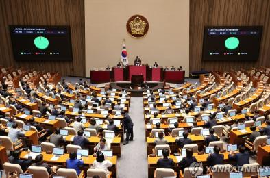 24일 국회 본회의에서 '노동조합 및 노동관계조정법 일부개정법률안(노란봉투법)'이 통과했다 (사진=연합뉴스)