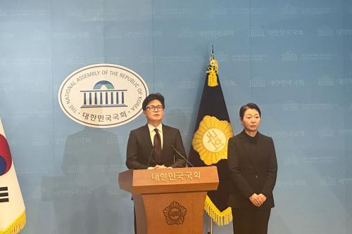 당 최고위 제명 결정 관련 기자회견 중인 한동훈 국민의힘 전 대표(사진=위즈경제)