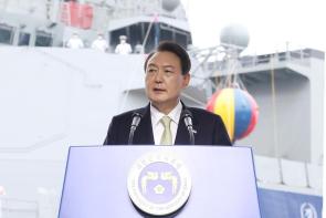 지난 7월, 정조대왕 진수식에 참석한 윤석열 대통령 (출처 = 대통령실)