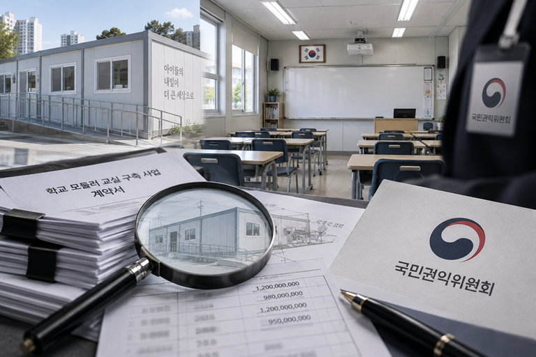 4년간 1300억원 모듈러교실 계약…‘가족업체 담합’에 학교 예산 줄줄
